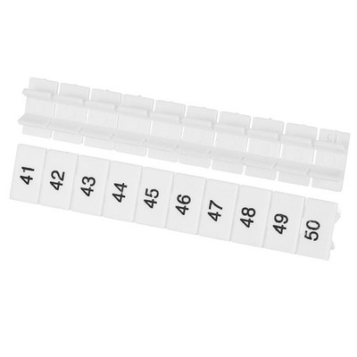 20 Pcs Terminal Marker Strip,ZB6 Terminal Blocks Marking Labels (41-50)