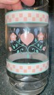 Indiana Glass Pink Hearts and Flower Glass Tumblers VTG set of 2 — photo 2