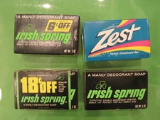 Vintage Irish Spring and Zest Soap in boxes FREE SHIPPING