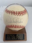 Derek Jeter Autographed Baseball 1996 World Series Ball. COA