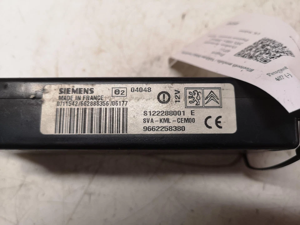 Centralina Bluetooth PEUGEOT 407 6D 9662258380 2.0 Diesel 100kw 2005 28681863 - Immagine 4 di 4