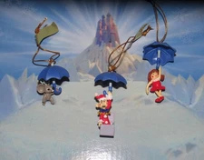Lot of 3 The Island of Misfit Toys Rudolph Christmas mini Ornaments