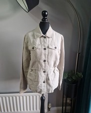 Giacca utility Caroll Jungle Muse beige misto lino taglia 38 UK 10
