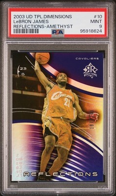 2003 UD TRIPLE DIMENSIONS REFLECTIONS AMETHYST #10 LEBRON JAMES