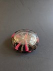 Unique Vintage Hand Blown 3D Multi Striped Art Glass Paperweight 3 Inches Wide — photo 6