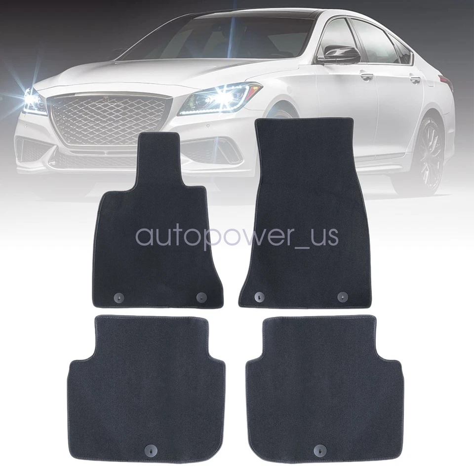 Fits 2015 2016 2017 2018 2019 2020 Hyundai Genesis G80 Floor Mats Carpet Velour - Imagem 2 de 4