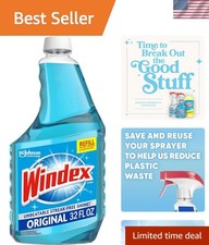 Windex Streak-Free Glass Cleaner - 32 Oz Spray, Eco-Friendly & Powerful Shine 0.22 per fl oz