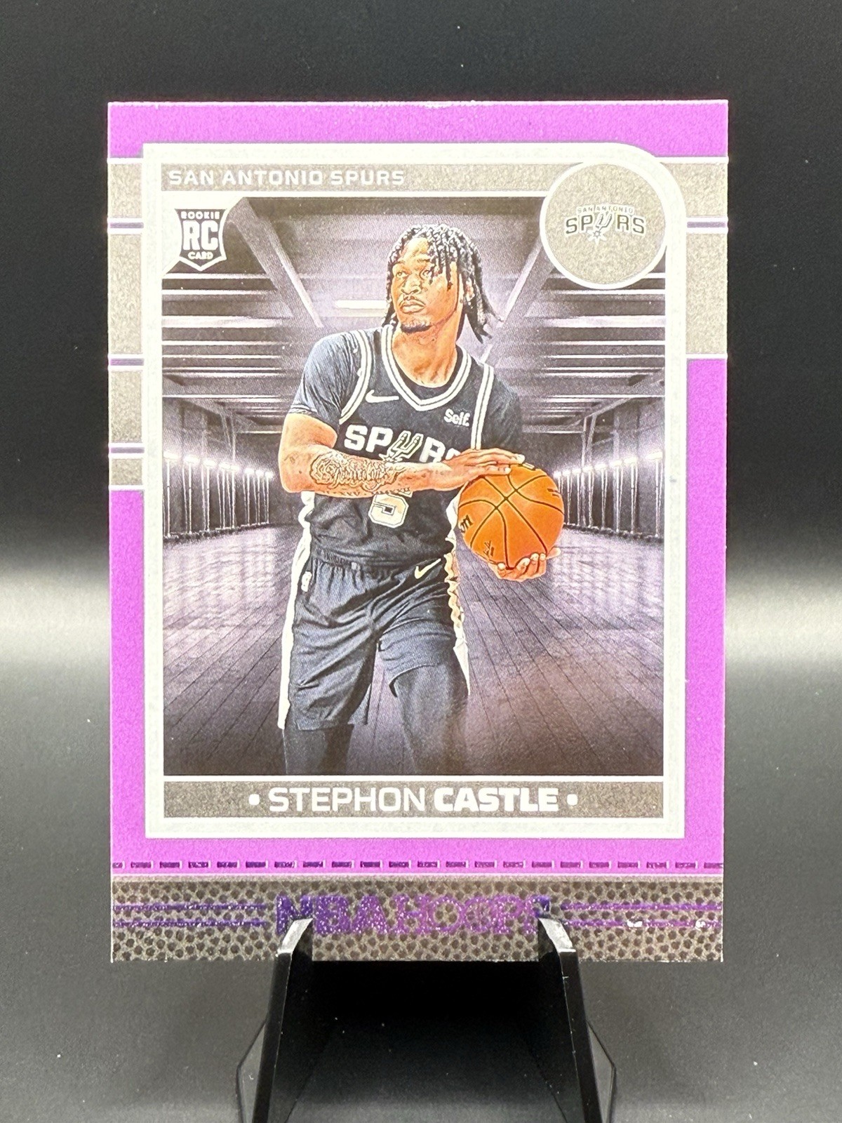 2024-25 Panini NBA Hoops #234 Stephon Castle RC Purple Parallel ROOKIE SSP