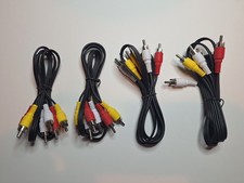 Lot of 4 RCA Audio/Video Cable 3ft. Connectors/White Left/Red Right/Yellow Video