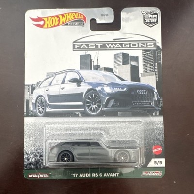 Hot Wheels Car Culture Fast Wagons Audi RS 6 Avant 2017 1:64 Diecast Real Riders
