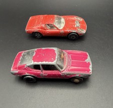 Vintage 1970s PlayArt Diecast FIAT DINO & Lamborghini Miura Lot of 2 Exotic Cars