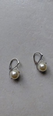 Neue 925 Silber Ohrringe mit Swarovski Elements Perlen   originalverpackt