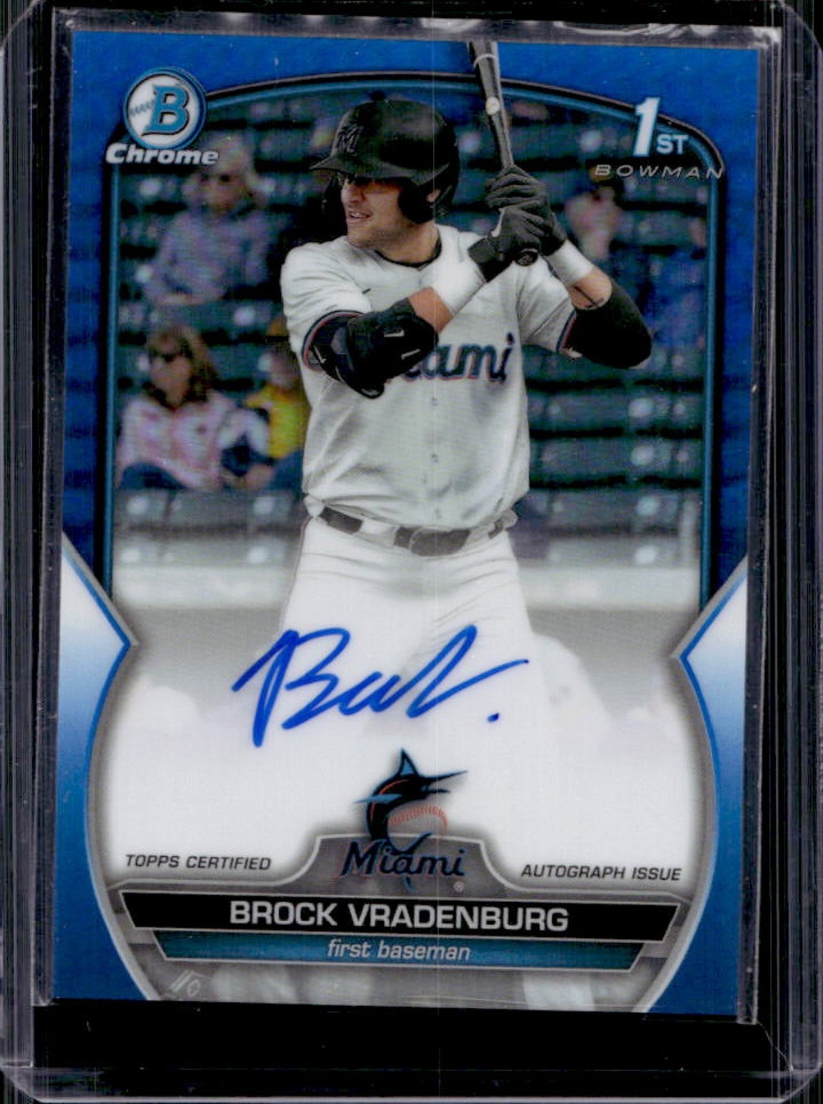 2023 Bowman Draft Brock Vradenburg Chrome Auto Blue Refractor 1st #110/150