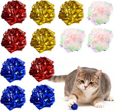 12 Pack Crinkle Ball Cat Toys, Interactive Toys for Indoor Cats