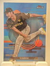 2024 Topps Finest Baseball Yu Darvish Blue Refractor /250 #157 San Diego Padres