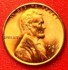 1946-S Lincoln Wheat Cent Penny GEM RED BU From an Original Bank Roll