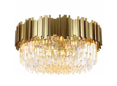 Pipe Organ Crystal BRASS - Kristall-Deckenleuchte 45cm