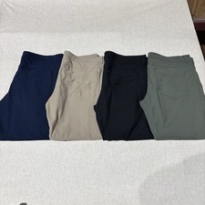 4 Member s Mark Benton Slim Fit Performance Pants Mens 40x30 Blue Black Green