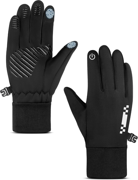 Fahrradhandschuhe Kinder, Touchscreen Handschuhe Kinder Reithandschuhe Warme Win-image