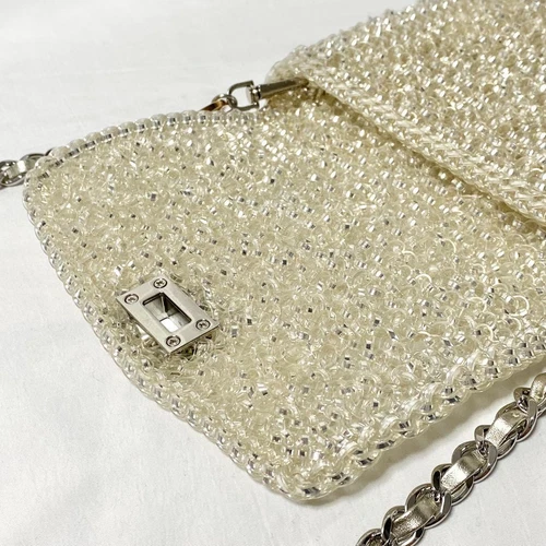 ANTEPRIMA Shoulder Bag 999 Collection Lucket Pure Silver Authentic - Picture 12 of 24