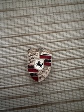 Oem Vintage Porsche Hood Crest Shield Emblem Badge Logo Stuttgart Gold Red Black