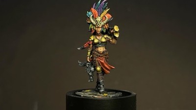 Warhammer Necromunda Kira The Huntress, House Escher Bounty Hunter Pro Painted