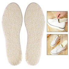 Pair Fleece Insoles Winter Boot Shoe Warm Thermal Foam Men Wool Foot Insert 7-11