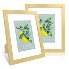 8x10 Picture Frame Set of 2, 8 x 10 Wood Photo Frames with Mat for 5x7, Woode...