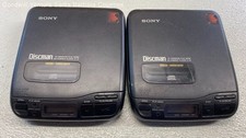 Pair of Sony Discman D-34 Portable CD Player Doesn't Turn On Parts Or Repair