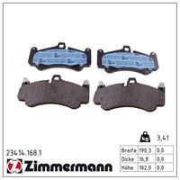 Zimmermann 23414.168.1 Bremsbelagsatz, Scheibenbremse