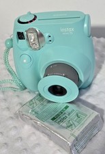 Fujifilm Instax Mini 7s Instant Film Camera Seafoam Green Plus New Film Bundle