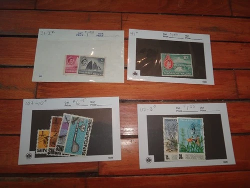 singapore collection of mint and used stamps