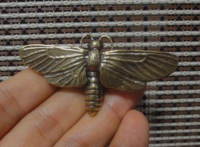 Vintage Style Solid Brass Dragonfly Sculpture Statue for Garden Home Decor