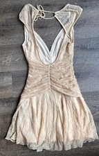 Y2k Dizzy Lizzy Cream Lace Sleeveless Dress Size Small Boho Cottagecore Fairy S