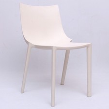 2x vintage Outdoor stuhl BO cremeweiß stapelbar Philippe Starck für Driade 6.Z