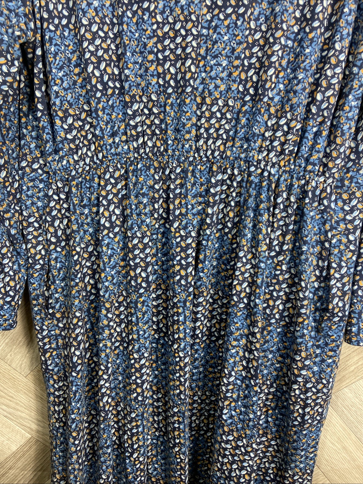 WHITE STUFF Patterned Blue Round Neck Midi Dress … - image 17