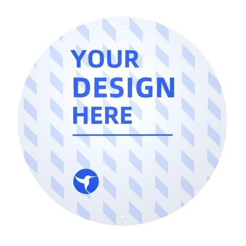 Golden Sunflower Landscape Round Aluminum Wall Art 787Inch