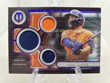 2024 Topps Tribute - Triple Relics Jose Altuve #TTR-JA Purple /50 (MEM)