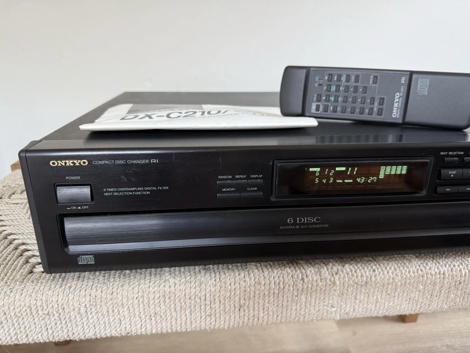 🍊Vintage 1994 Onkyo 5-Disc CD Compact Changer Player DX-C110 PLAYS *SEE VIDEO* - Image 4 of 4