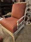 Ficks Reed Split Reed Rattan Wicker Chair W/ Ottoman MidCentury MCM Lounge — photo 4