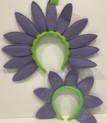 Lot of 2 ~ Mother  & Child Matching Sparkle Flower Headbands - Party , Costume