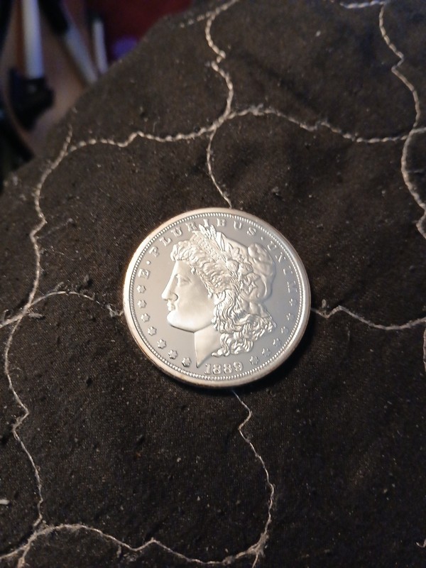 1889 CC Morgan Silver Dollar Proof Tribute Fantasy Coin 