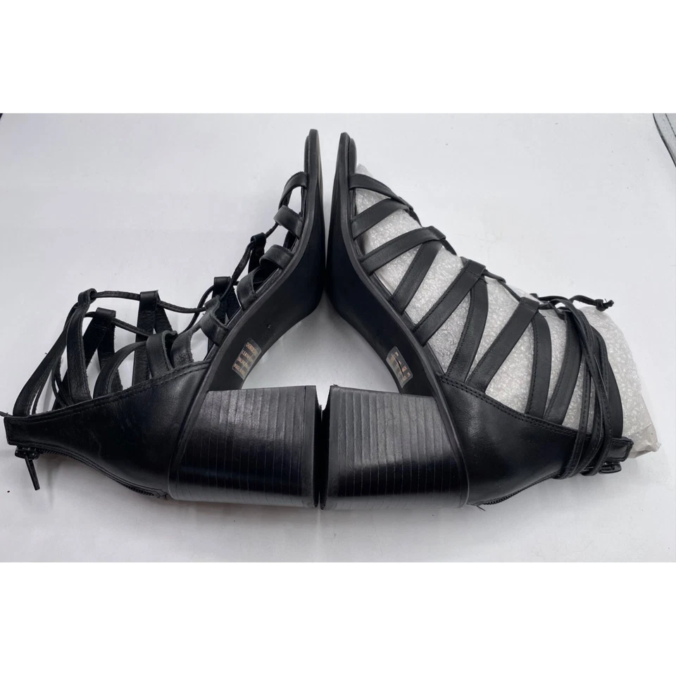 Sandalias Steve Madden para mujer Cherrie Ghillie con cordones de tacón bloque negras talla 7 nuevas con etiquetas Foto 4 de 4