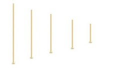 100 Gold Plated 21 Gauge 0.71mm Flat Head Headpin Pin Jewelry Findings