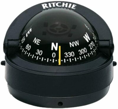 Ritchie Explorer Kompass S-53 Traditionell Schwarz Surface Halterung Boot Marine