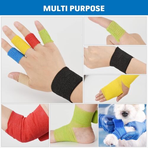 6 Roll Natural Latex Self-Adherent Bandages - 2 inch x 5 Yards for Multiple Uses - Picture 9 of 9