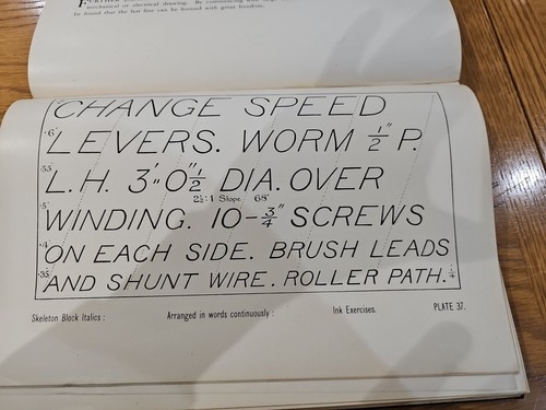 Hand Lettering for Engineers 1915 Rare Book - Calligraphy, Creative Writing - Foto 12 di 17