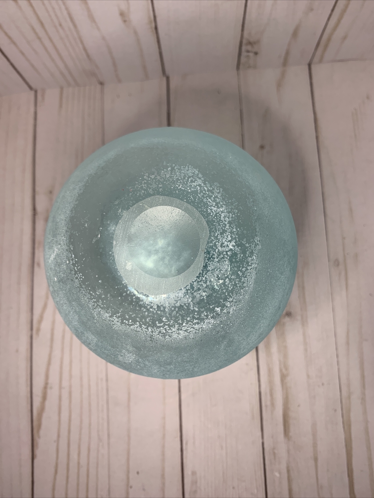 West Elm Waterscape Sea Glass Opaque Vase Light Blue Home Decor Beach Frosted eBay