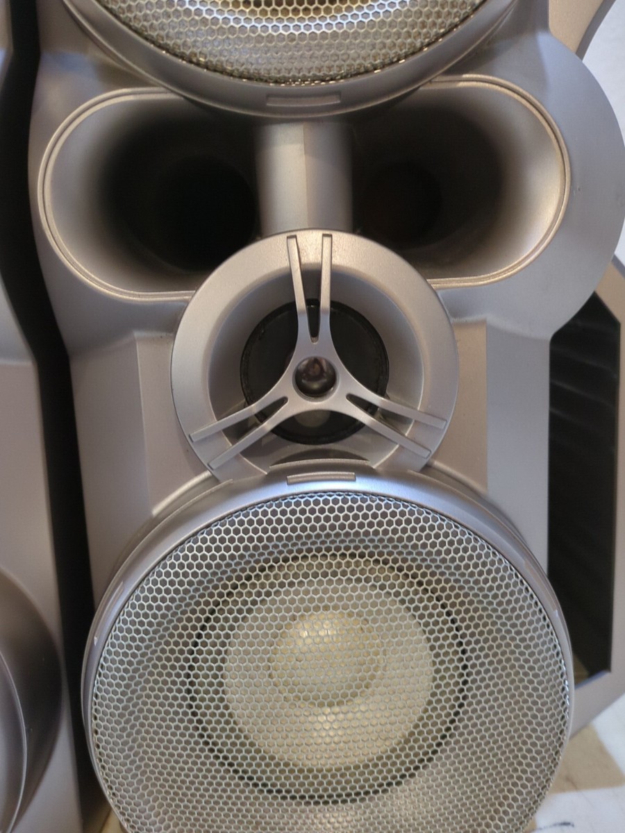 JVC Twin SP-HXZ1 PAIR Silver Speakers + Subwoofers For