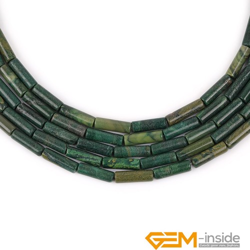 4x13mm Natural Assorted Gemstone Loose Column Tube Loose Beads Jewelry Making - Bild 36 von 63